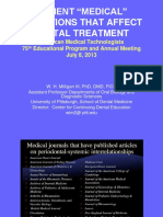 1308 - Patient Medical Conditions That Affect Dental Treatment