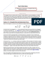 Calculus I - L'Hospital's Rule and Indeterminate Forms