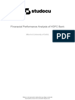 Finanacial Performance Analysis of HDFC Bank