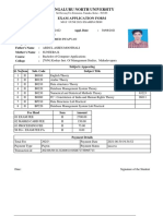 Bengaluru North University: Exam Application Form