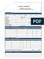 Job Application Form - XLSX Accounts Automated