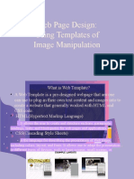 Web Page Design - Using Templates of Image Manipulation and WYSIWYG