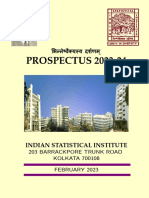 ISI-Prospectus-2023 (Indian Statistical Institute)