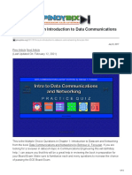 Forouzan MCQ in Introduction To Data Communications and Networking