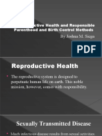 Reproductive Health and Responsible Parenthood and Birth Control Methods by Joshua Siega