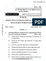 Data Structure Question Paper 2017