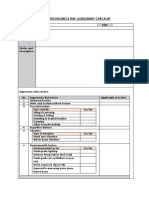 Initial Ergonomics Risk Assessment Checklist