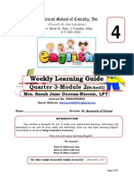 Weekly Learning Guide: Quarter 3-Module 2