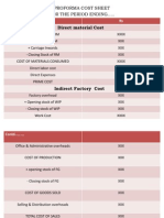 Cost Sheet Problems