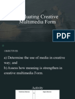 Evaluating Creative Multimedia Form