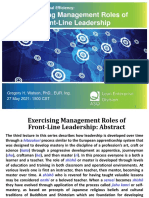 Webinar-3. Exercising Management Roles of Front-Line Leadership (Watson, 2021)