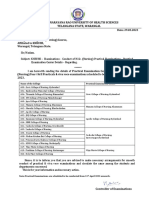 KNRUHS - M.Sc. (N) Yr-I & II Practical Exams - Clubbed Centers - Mar 2023