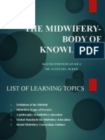 The Midwifery-Body of Knowledge: Materi Pertemuan Ke-2 Dr. Yanti SST., M.Keb