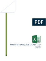 Microsoft Excel 2016 Step-By-Step Guide