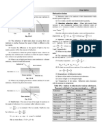 Refraction of Light Refractive Index: W.R.T. Medium (1) Is Called It's Relative Refractive Index I.E