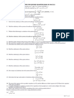 Pointers For Second Quarter Exam in Calc111