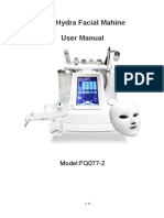 8in1 Hydra Facial Mahine User Manual: Model:FQ077-2