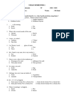 UJIAN SEMESTER 1 Bahasa Inggris