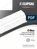 L5504RVF20: C-Bus Four Channel Voltage Free Relay, 20A