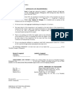 Affidavit of Transferor/S: I/We, Novert F. Lagawad, of Legal Age, Married To Anabel L. Lagawad, Likewise of Legal Age