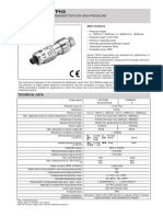 Transmitter For High-Pressure: Technical Data