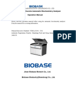 BIOBASE Discrete Automatic Biochemistry Analyzer - Operator Manual