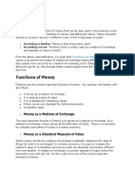 FUNCTIONS OF MONEY - Fin2