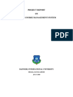 Project Report ON Online Course Management System: Daffodil International University