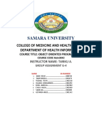 Samara University: College of Medicine and Health Science Department of Health Informatics