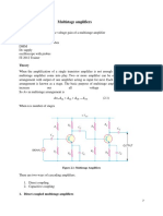 Experiment #2 Multistage Amplifiers: Objective