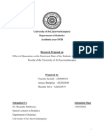 University of Sri Jayewardenepura Department of Statistics Academic Year 19/20