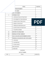 Chapter No. Title Page No. Acknowledgement List of Table List of Exhibits I