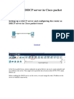 Setting Up A DHCP Server in Cisco Packet Tracer