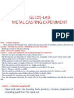 GE105-Metal Casting Experiment - Introduction Before The Practical-Lab Class