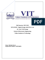 Fall Semester 2022-2023 MVLD503P - Digital Design With FPGA Lab M. Tech VLSI Design School of Electronics Engineering Vellore Institute of Technology