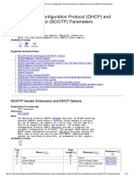 Dynamic Host Configuration Protocol (DHCP) and Bootstrap Protocol (BOOTP) Parameters