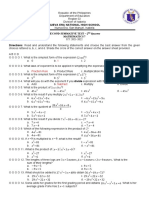 Math 7 Second Summative Test 2nd Quarter