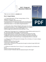 Energy and Momentum Problem Set