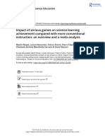 Impact of Serious Games On Science Learning Achievement Compared With More Conventional Instruction: An Overview and A Meta-Analysis