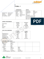 Technical Data Sheet ML90TB 220-240V 50Hz 1 R404A: Compressor Model Voltage Refrigerant