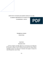 Effectiveness of Modular Distance Learning Modality To The Grade 12 Students