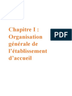 Chapitre I: Organisation Générale de L'établissement D'accueil