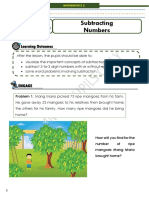 Subtracting Numbers: Learning Outcomes