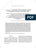 Clustering of Groundwater Wells and Spatial Variation of Groundwater Recharge in Sina Basin, India