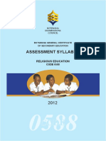 Assessment Syllabus: Religious Education