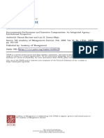 2009 - Berrone, P., & Gomez-Mejia - Environmental Performance and Executive Compensation An Integrated Agency-Institutional Perspective