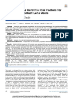 Journal Acanthamoeba Keratitis Risk Factors For Daily Wear Contact Lens Users PDF