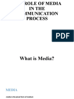 The Role of Media in The Communication Process