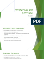 Estimating and Costing I