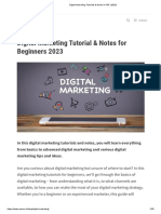 Digital Marketing Tutorials & Notes in PDF (2023)